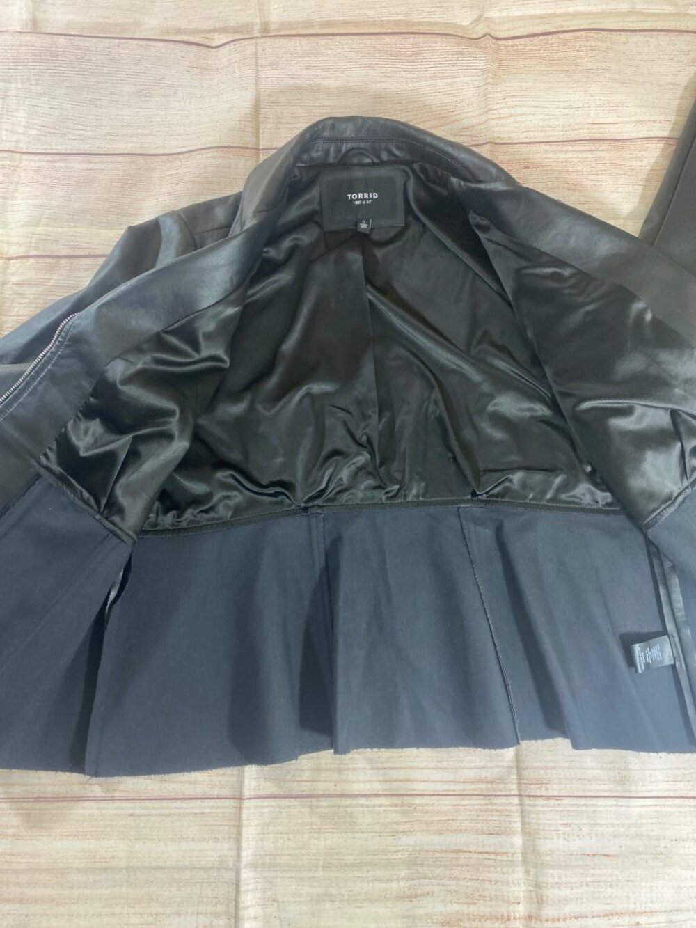 Torrid Women's Black Faux Leather Full Zip Jacket - 0 (Medium) - Picture 11 of 13